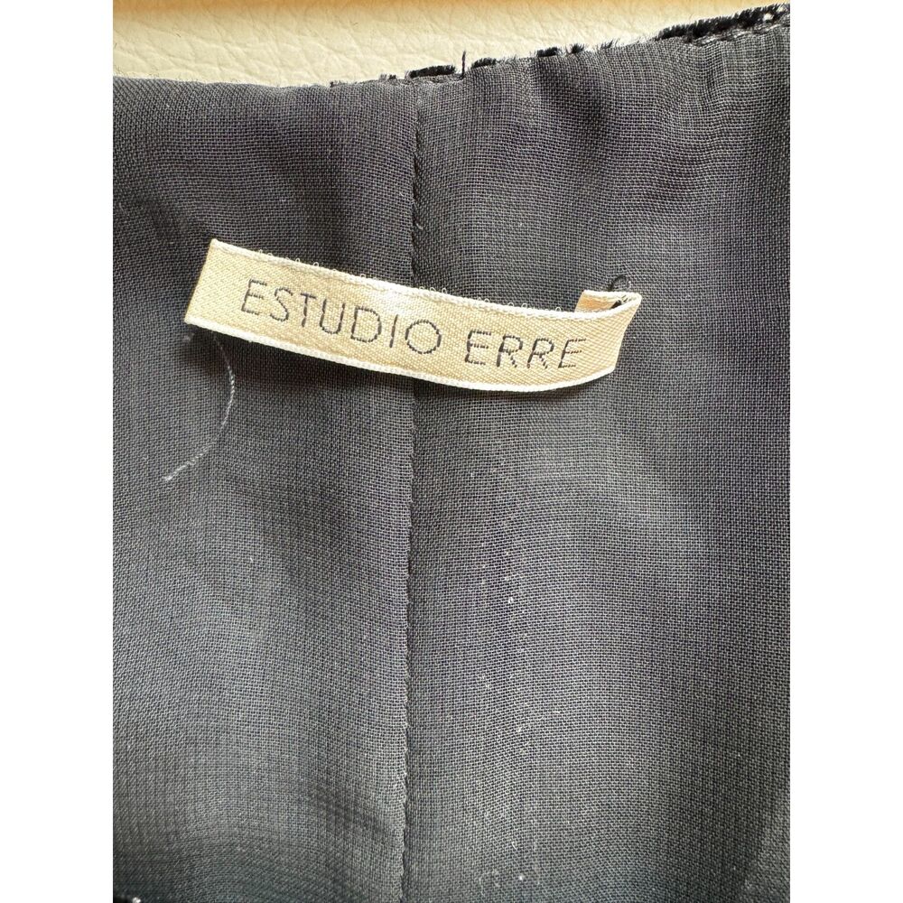 Estudio Erre Women's Black Velvet Studded Tank Top Blouse Size 6 - Picture 8 of 8